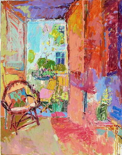 Orange and Red Room Painting