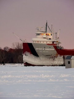 Arthur M Anderson Frozen in Ice