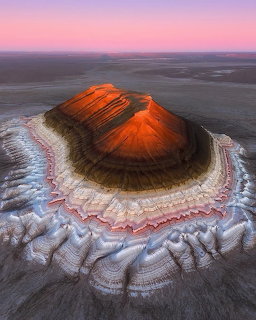 Colorful Layered Mountain