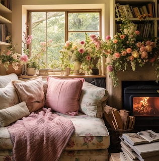 Cozy Floral Living Room