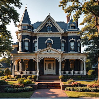 Victorian Mansion Blue House