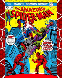 Amazing Spider-Man comic book cover showing Spider-Man fighting Green Goblin above city buildings