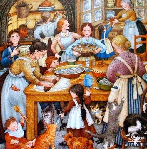 Victorian Kitchen Scene