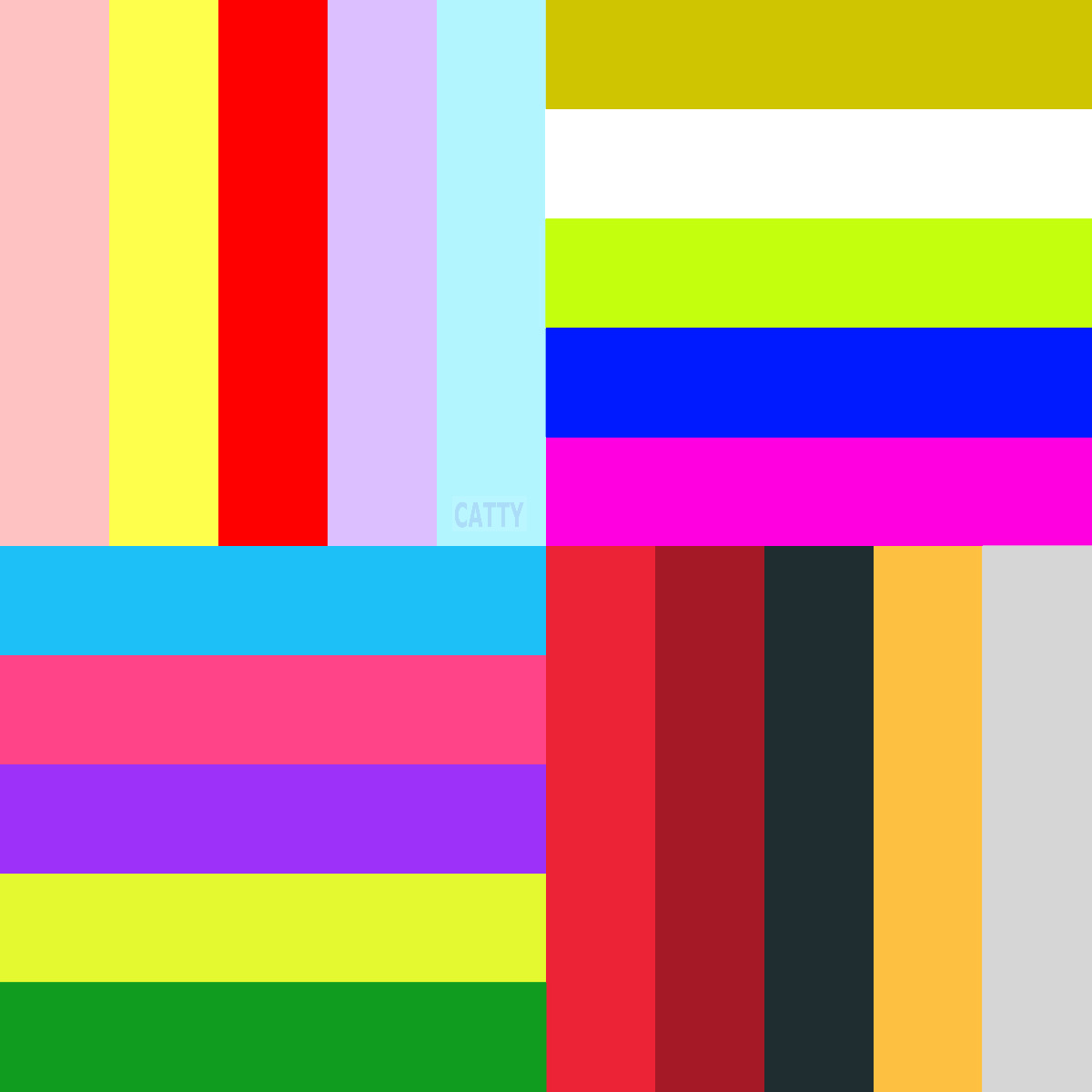 Abstract grid pattern with multicolored rectangular blocks in bright primary and secondary colors