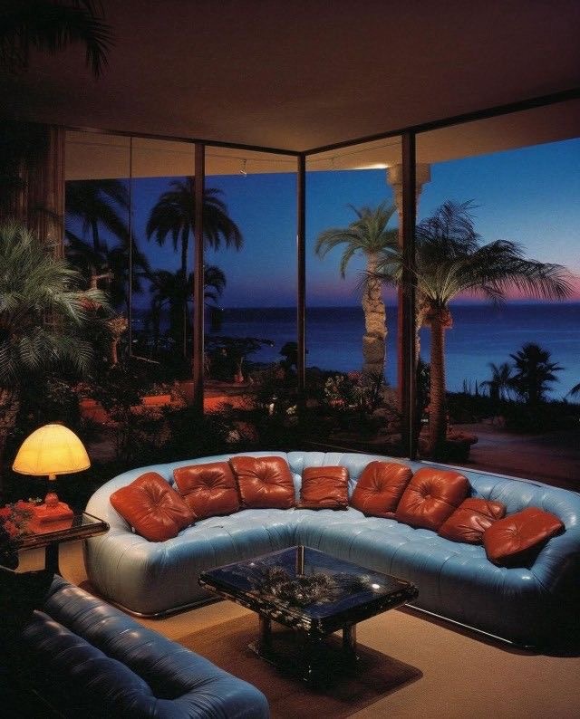 Tropical Ocean View Living Room