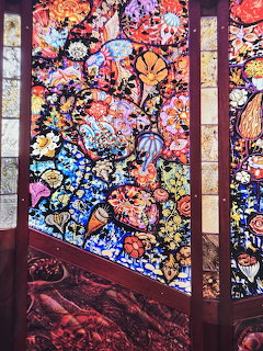Stained Glass Floral Panel