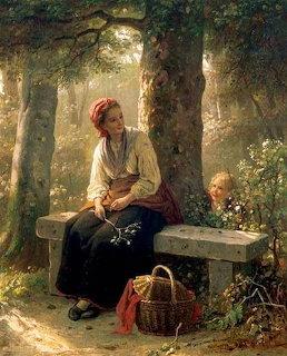 Woman on Garden Bench