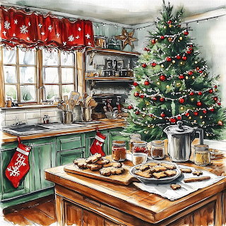 Christmas Tree in Kitchen