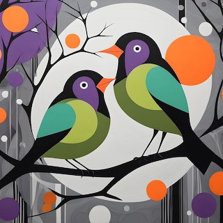 Cute Art Birds