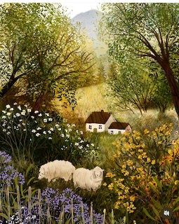 Forest Cottage Painting