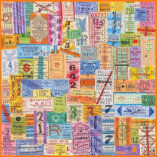 Vintage Travel Tickets Collage
