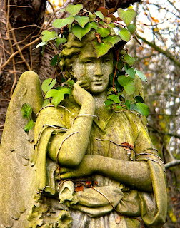 Mossy Angel Statue
