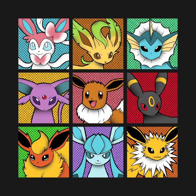 Eeveelution Pokemon Grid