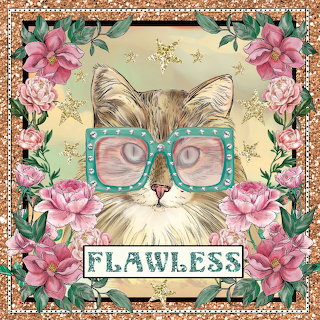 Cat with Turquoise Glasses