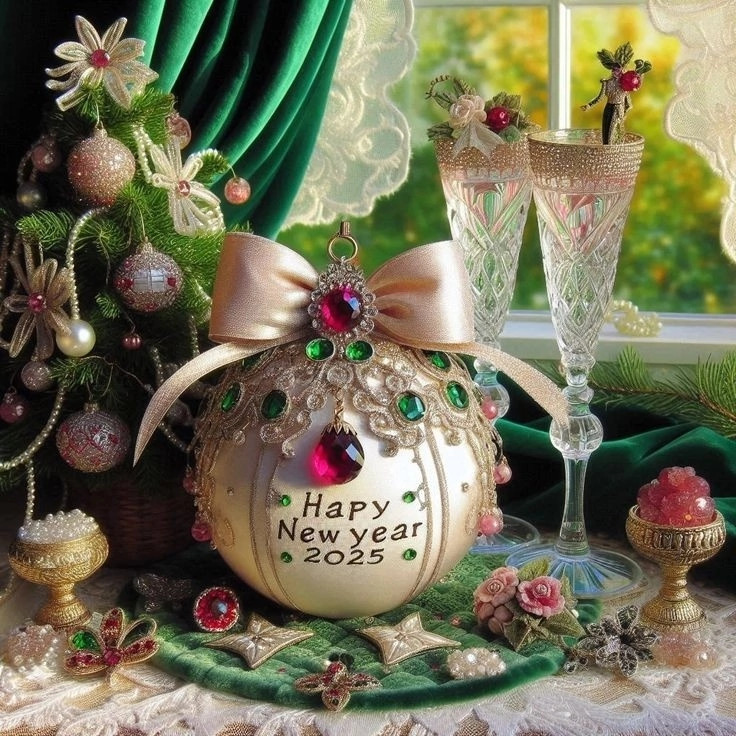 New Year 2025 Holiday Still Life
