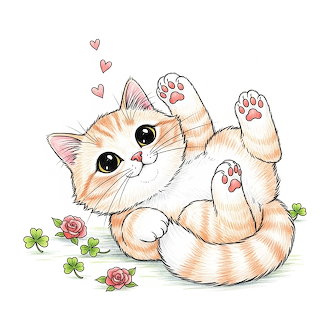Cute Orange Kitten Illustration
