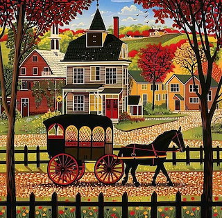 Folk Art Country Village