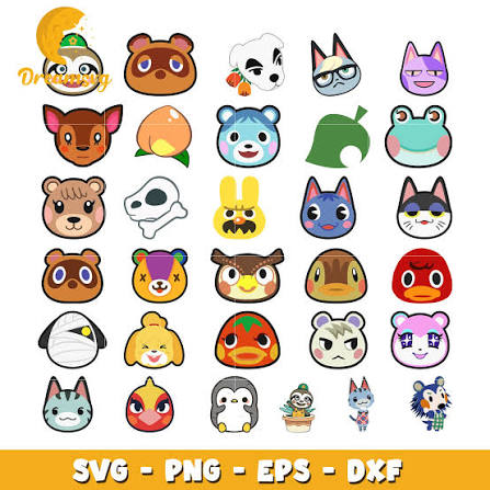 Animal Crossing characters in a colorful village scene