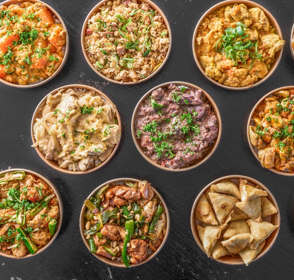 Assorted Pizzas Overhead