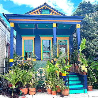 Blue Palm Tree House