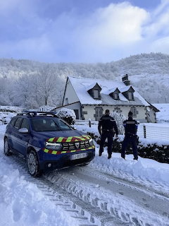 Snowy House and SUV