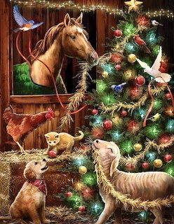 Barn Christmas Animals