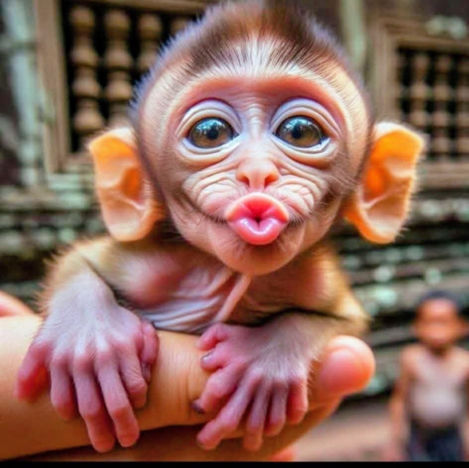Baby Monkey Kisses