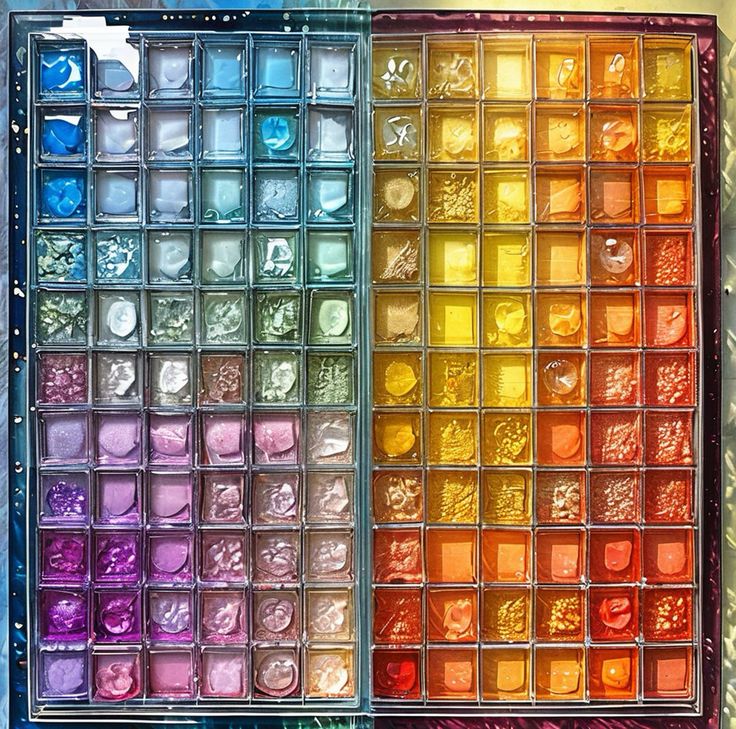 Colourful glass