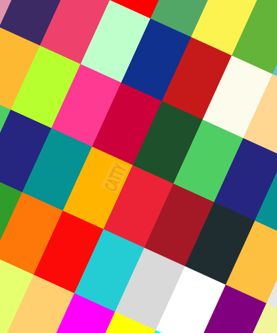 Grid of colorful squares in diagonal arrangement with vibrant saturated colors