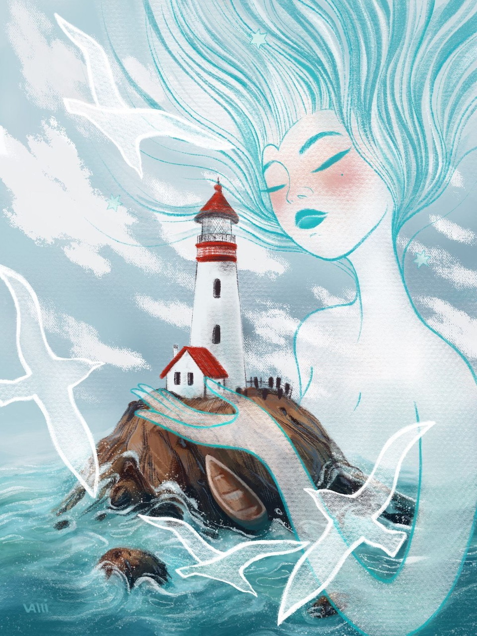 Mermaid Spirit and Lighthouse