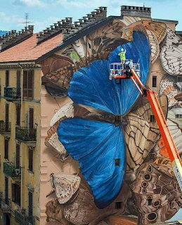Butterfly Mural Torino Italy