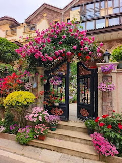 Flower-Covered Castle Entrance