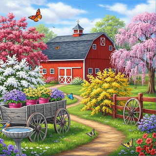 Blooming Farm Barn