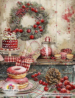 Christmas Wreath Still Life