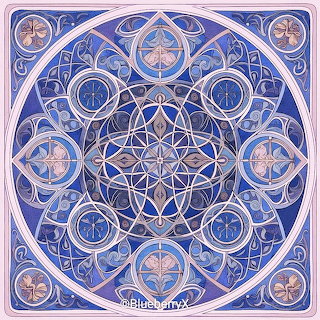 Blue Mandala Art