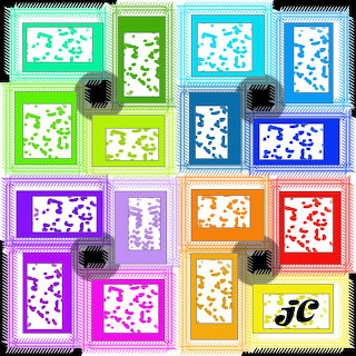Colorful Picture Frames Grid