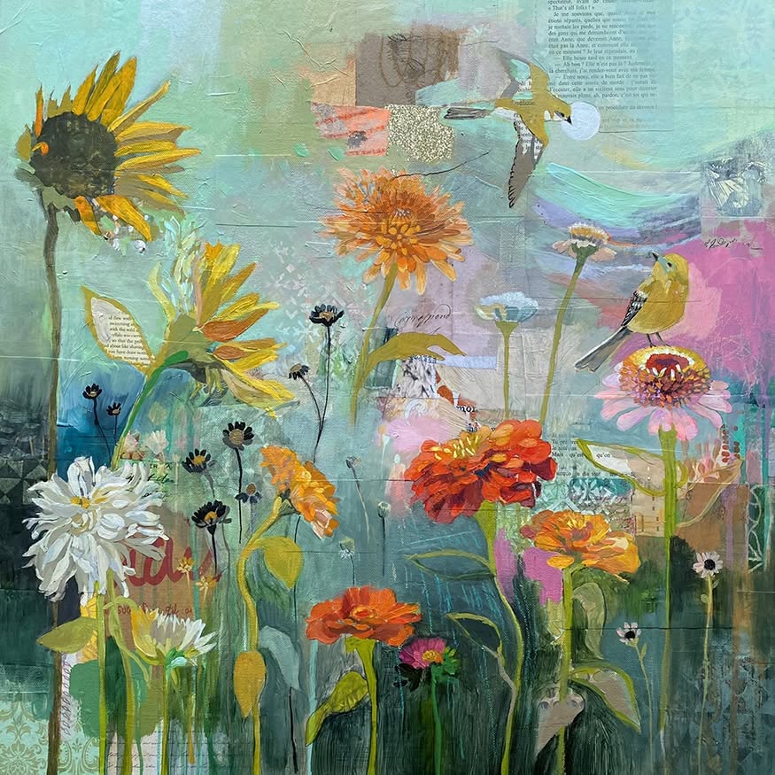 Abstract Flower Painting
