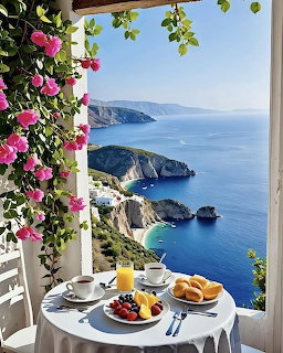 Capri Coastal Breakfast View