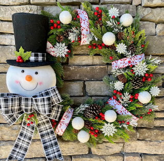 Snowman Christmas Wreath