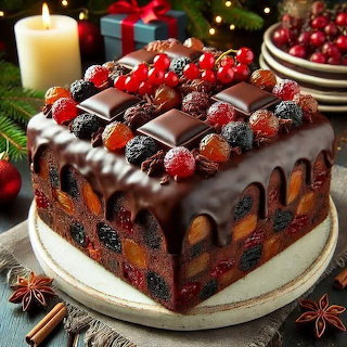 Christmas Berry Chocolate Cake