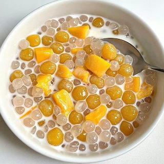 Mango Sago Boba Dessert