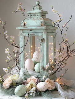 Pastel Easter Lantern Display