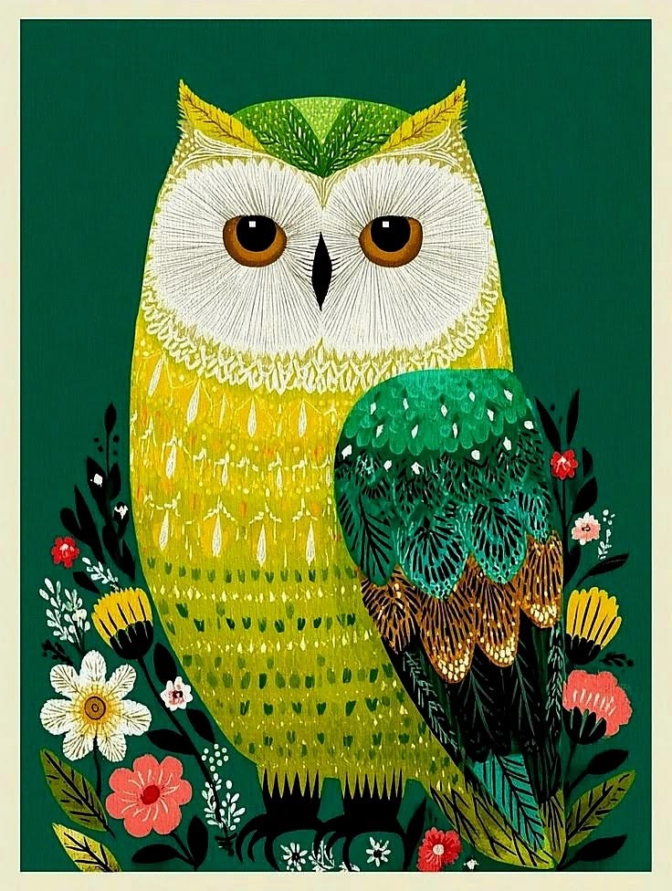 Decorative Owl Illustration