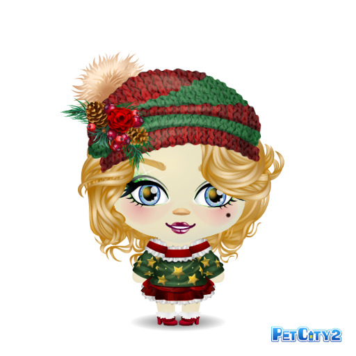 Christmas Cartoon Girl