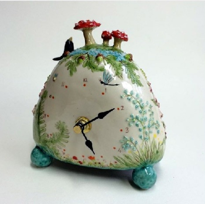Ceramic Mushroom Clock