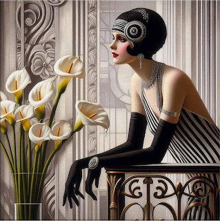 Art Deco Woman Portrait