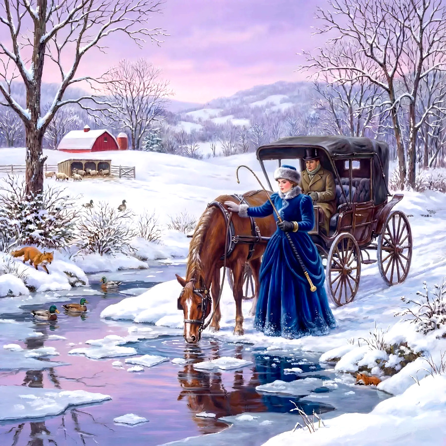 Winter Homecoming Scene