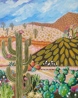 Cactus Valley Abstract Landscape