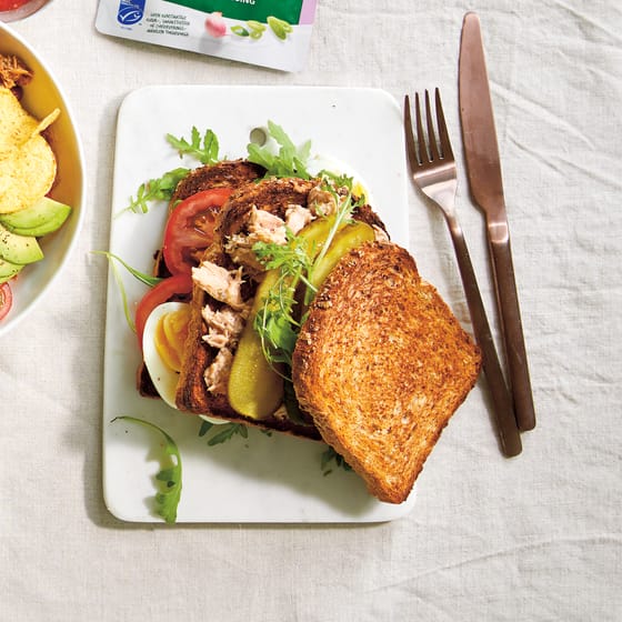 Tuna Club Sandwich Plate
