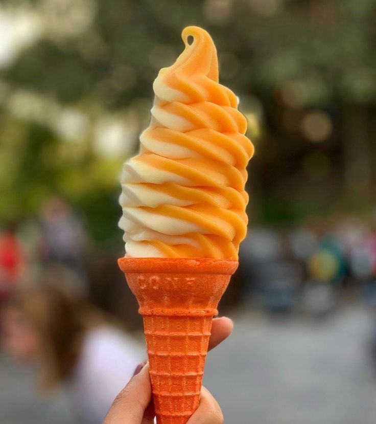 Orange Swirl Soft Serve Ice Cream